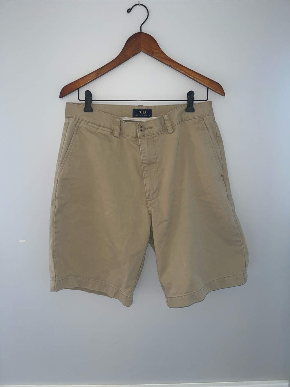 Polo by Ralph Lauren Men's Tan Flat-Front Casual Shorts